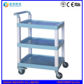 Mulit Purpose ABS 3-Tier Shelf Équipement médical Chariots / Trolley